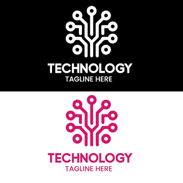 Logotipo tecnológico de estilo moderno y único
