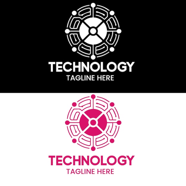 Logotipo tecnológico de estilo moderno y único