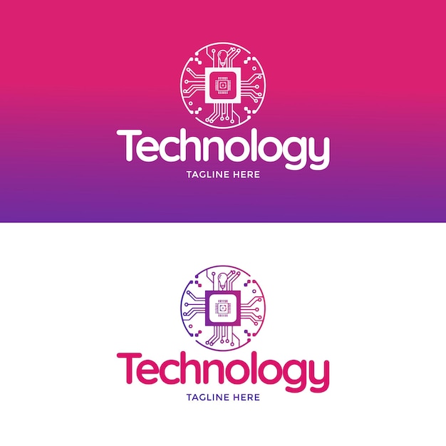 Logotipo tecnológico de estilo moderno y único