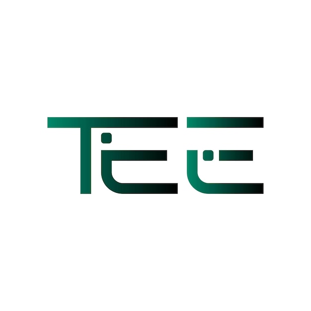 El logotipo de TEE es una tipografía abstracta, un diseño vectorial moderno y mínimo.