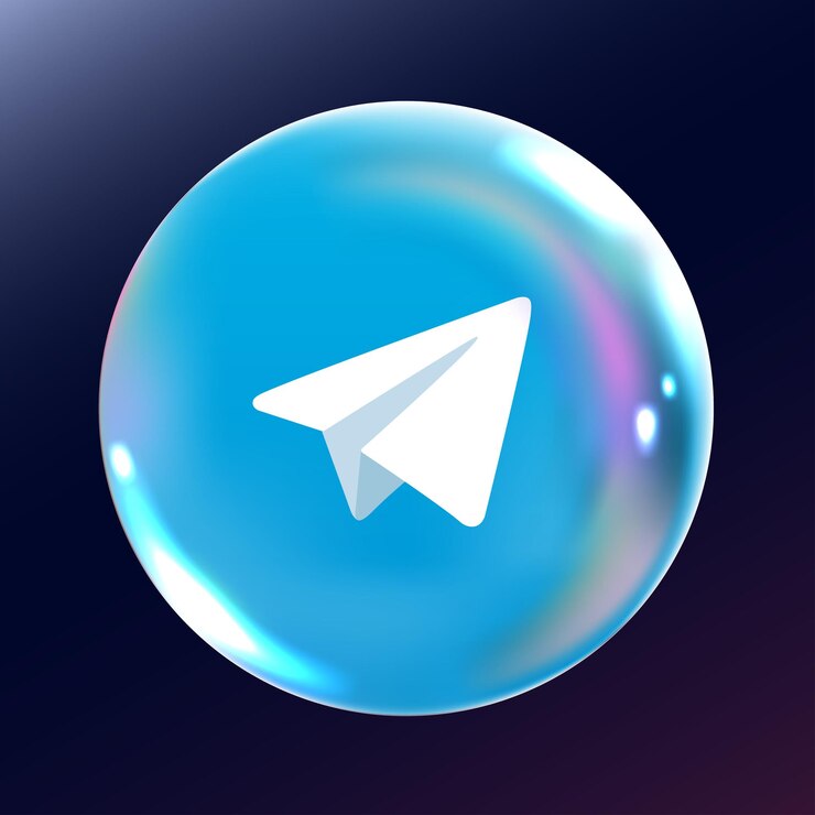 El logotipo de telegrama Diseño de íconos de estilo burbuja