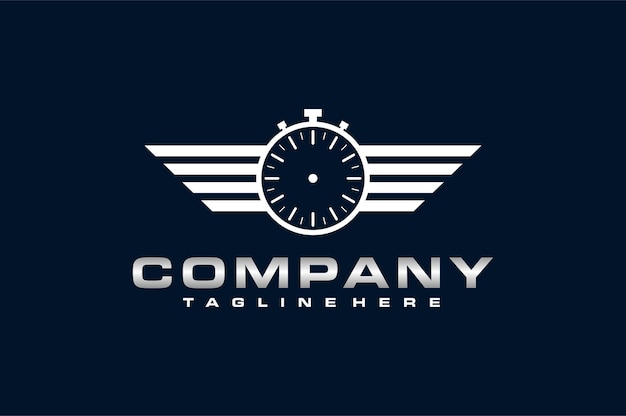 Logotipo de temporizador de ala