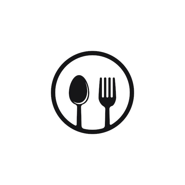 Logotipo de tenedor y cuchara