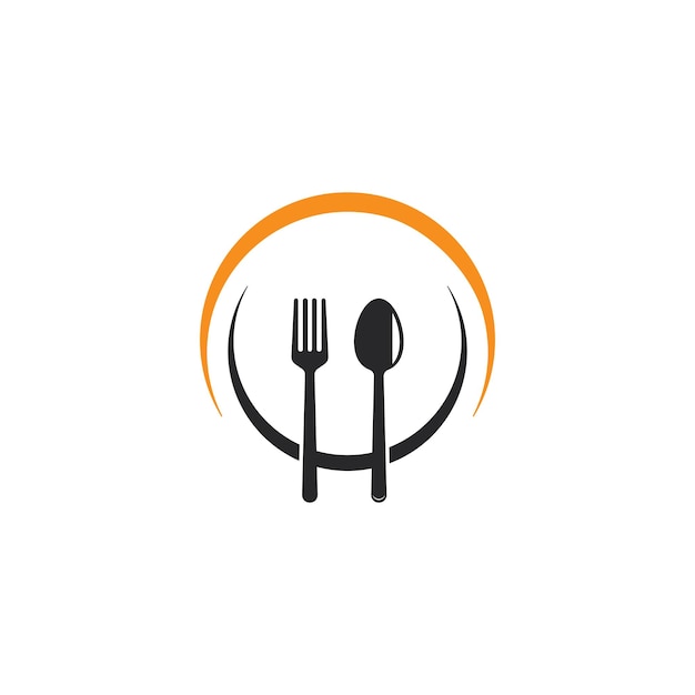 Logotipo de tenedor y cuchara