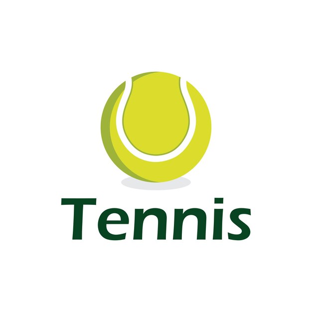 logotipo de tenis creativo con plantilla de eslogan