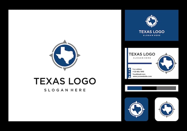 Logotipo de texas e icono de tarjeta de visita
