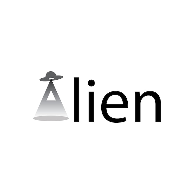 Logotipo de texto alienígena