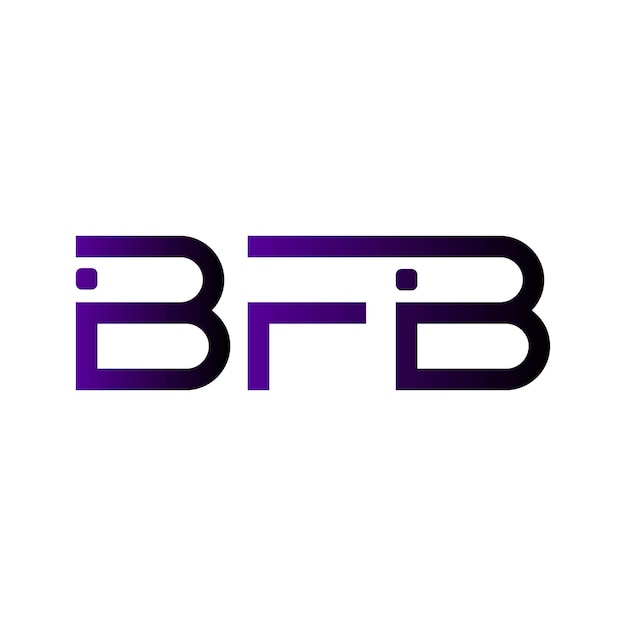 Logotipo de texto de BFB tipografía minimalista moderna icono vectorial letra inicial símbolo diseño de logotipo de negocio