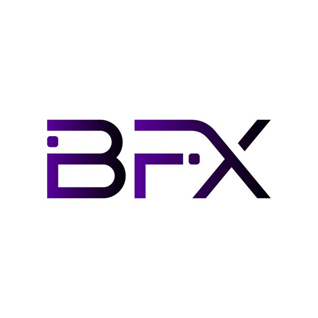 Logotipo de texto BFX tipografía minimalista moderna icono vectorial letra inicial símbolo diseño de logotipo de negocio
