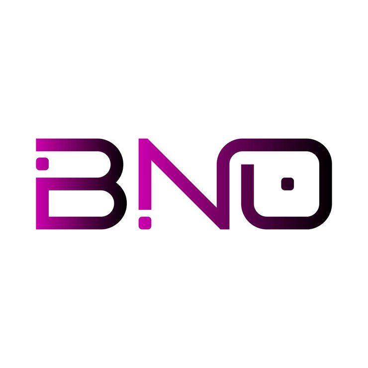 Vector el logotipo de texto de bno es una tipografía minimalista moderna, icono vectorial, letra inicial, símbolo y diseño de logotipo comercial.