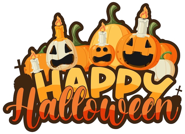 Logotipo de texto feliz Halloween