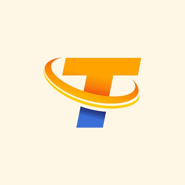Logotipo de texto de letra T