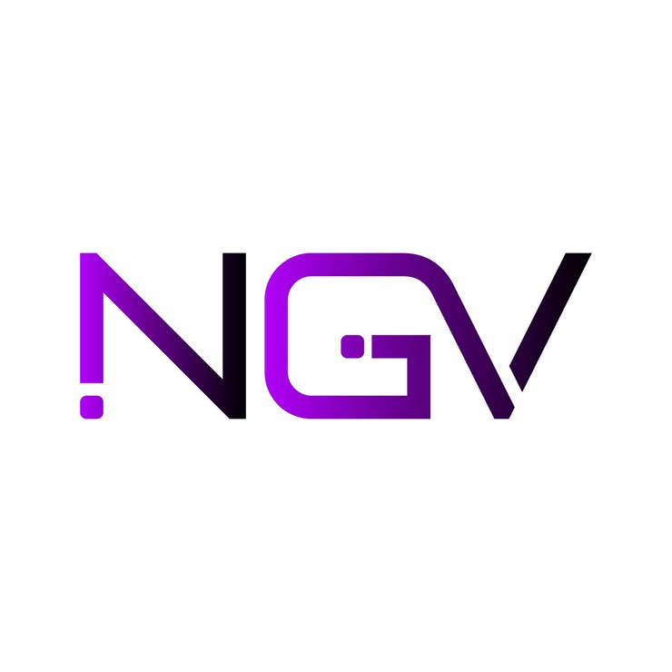 Vector logotipo de texto ngv tipografía minimalista moderna icono vectorial letra inicial símbolo diseño de logotipo de negocio