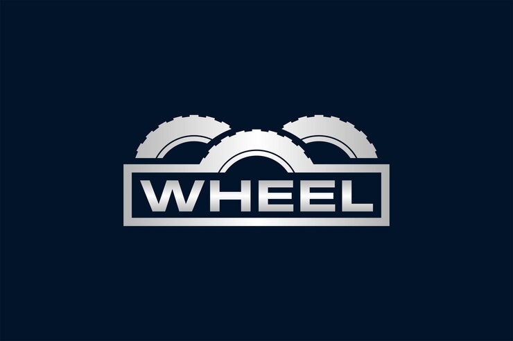 Vector logotipo de texto de rueda