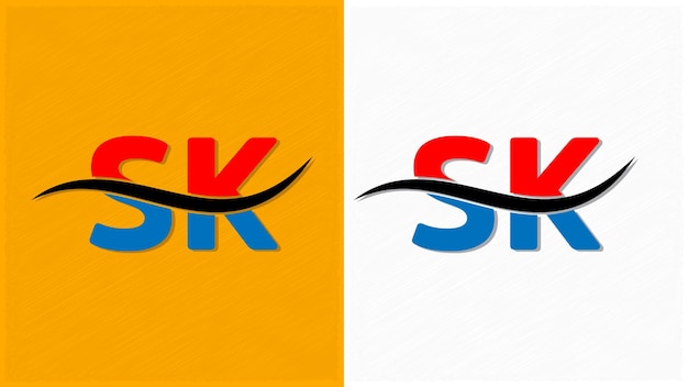 Vector logotipo de texto sk