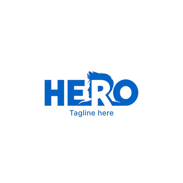 El logotipo de texto del superhéroe