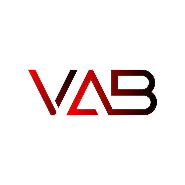 Logotipo de texto VAB tipografía minimalista moderna icono vectorial letra inicial símbolo diseño de logotipo de negocio