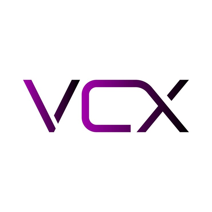 Vector logotipo de texto vcx tipografía minimalista moderna icono vectorial letra inicial símbolo diseño de logotipo de negocio