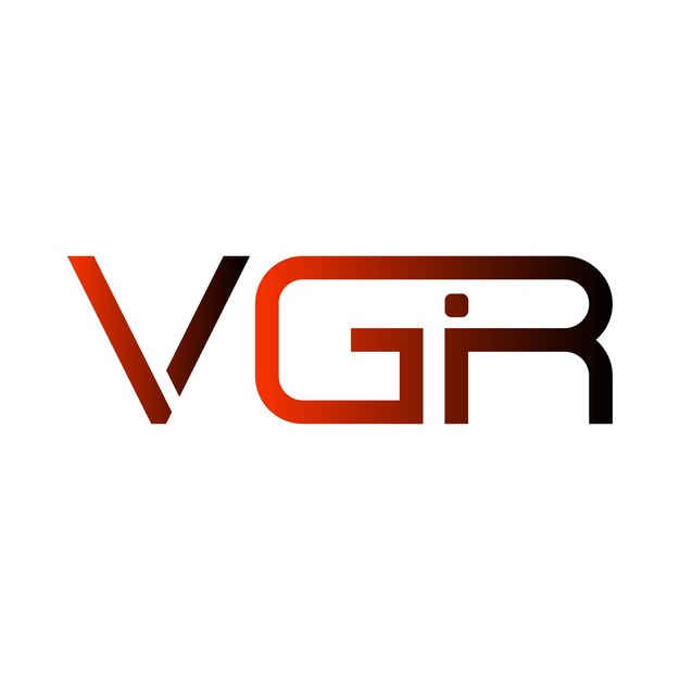 Logotipo de texto VGR tipografía minimalista moderna icono vectorial letra inicial símbolo diseño de logotipo de negocio