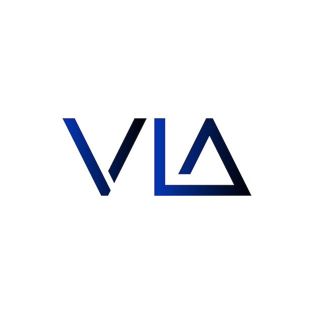 Logotipo de texto VLA tipografía minimalista moderna icono vectorial letra inicial símbolo diseño de logotipo de negocio