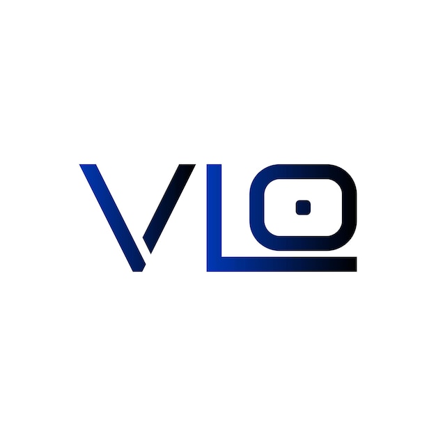 Logotipo de texto VLO tipografía minimalista moderna icono vectorial letra inicial símbolo diseño de logotipo de negocio