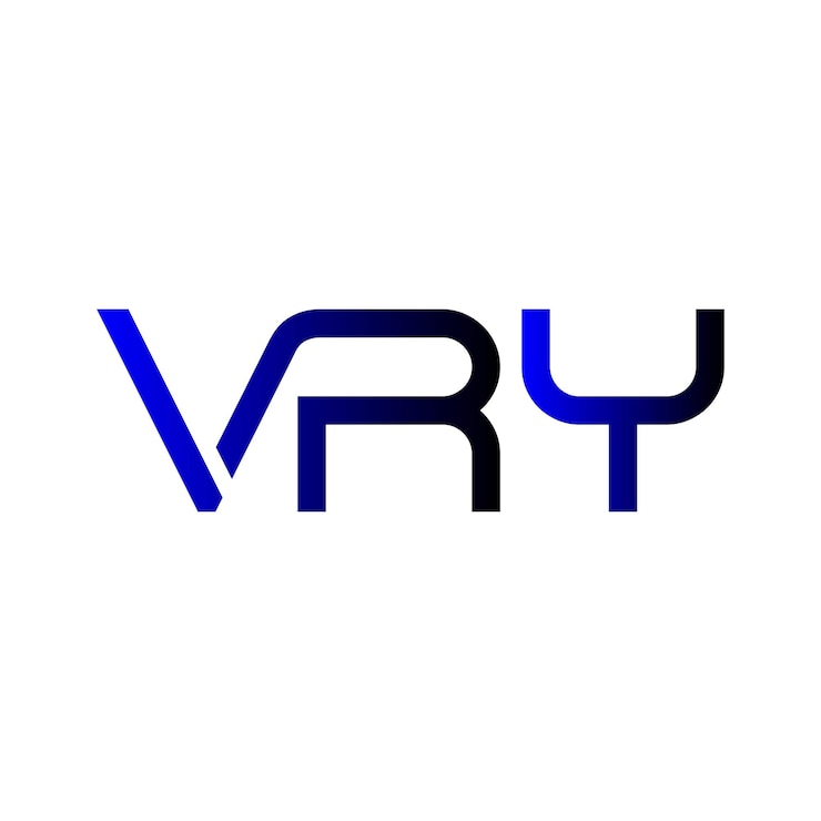 Vector logotipo de texto vry tipografía minimalista moderna icono vectorial letra inicial símbolo diseño de logotipo de negocio