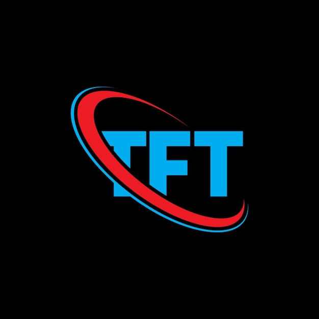 Logotipo TFT TFT letra TFT diseño de logotipo de letra Iniciales TFT logotipo vinculado con círculo y mayúscula monograma logotipo TFT tipografía para negocios tecnológicos y marca inmobiliaria