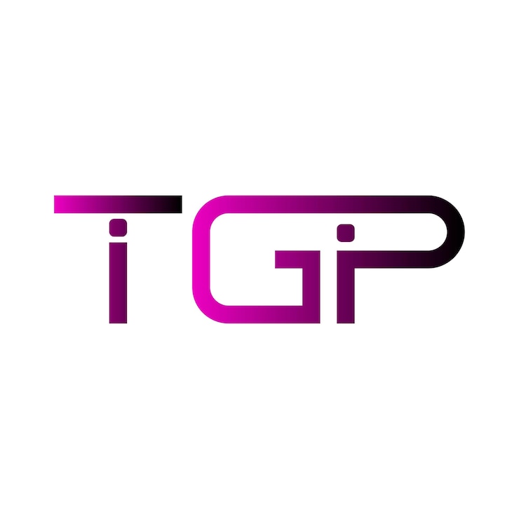 Vector logotipo de tgp tipografía abstracta diseño vectorial mínimo moderno y sencillo