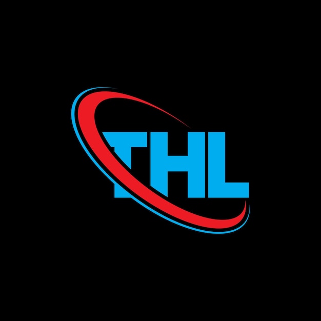 Logotipo THL THL letra THL letra diseño de logotipo Iniciales THL logotipo vinculado con círculo y mayúscula monograma logotipo THL tipografía para negocios de tecnología y marca inmobiliaria