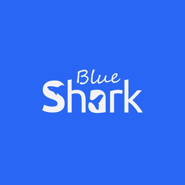 logotipo de tiburón azul