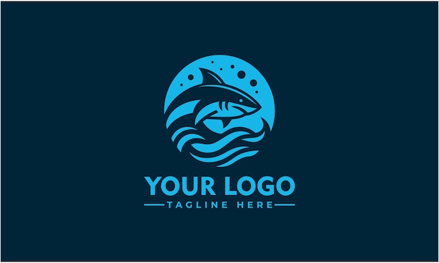 Logotipo de tiburón Ilustración vectorial editable Diseño audaz e icónico Crea una impresión duradera