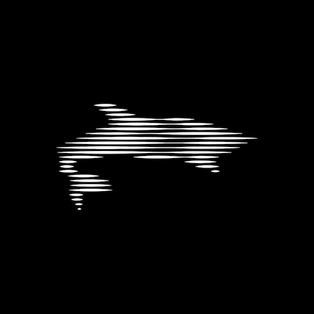 logotipo de tiburón moderno minimalista con estilo de diseño de arte de línea simple