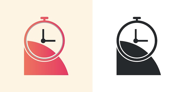 logotipo de tiempo vectorial