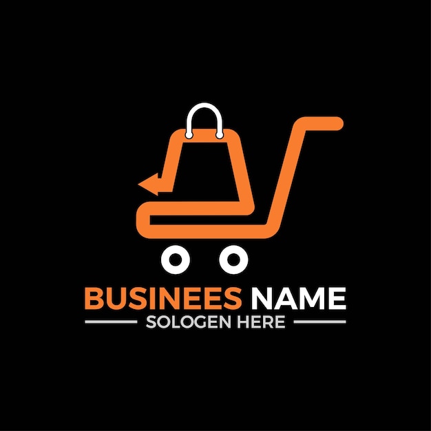 logotipo de la tienda electrónica. tienda móvil Logotipo de compras en línea o logotipo de comercio electrónico ilustración de diseño vectorial