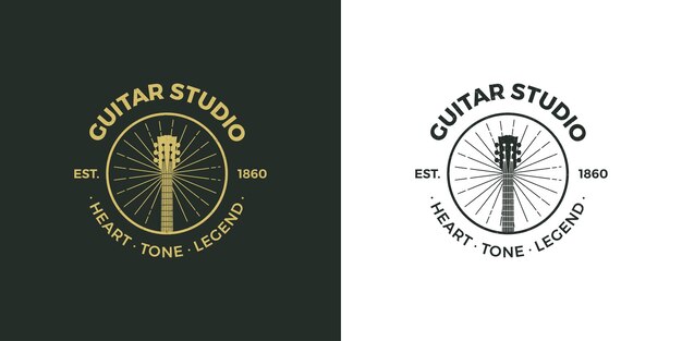 El logotipo de la tienda de guitarras Grunge de Music Studio