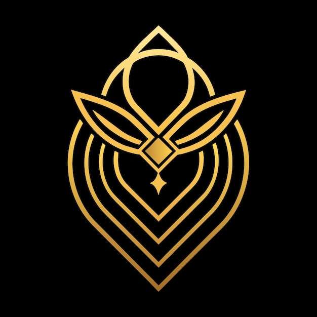 El logotipo de la tienda de joyas de oro es una ilustración de arte vectorial con una forma moderna y elegante perfecta.