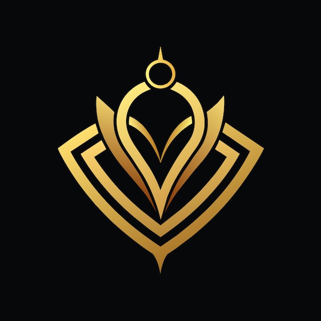 el logotipo de la tienda de joyas de oro ilustración de arte vectorial con una forma moderna elegante perfecta 10