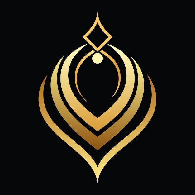 el logotipo de la tienda de joyas de oro ilustración de arte vectorial con una forma moderna elegante perfecta 17