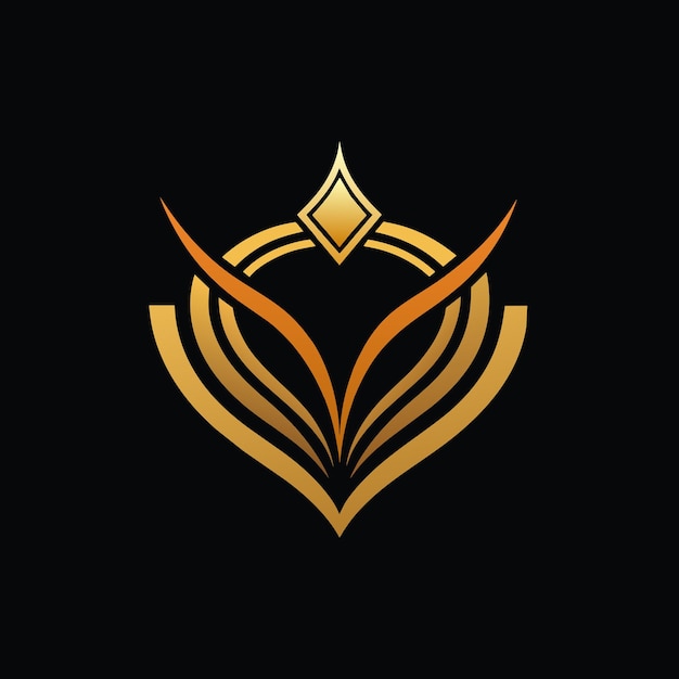 El logotipo de la tienda de joyería de oro es una ilustración de arte vectorial con una forma moderna y elegante perfecta.