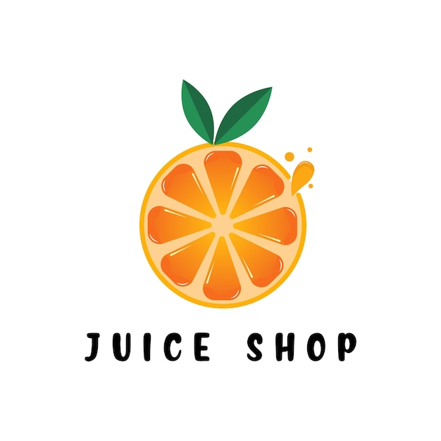 logotipo de tienda de jugos y bebidas logotipo simple y atractivo logotipo de jugo de naranja fresco