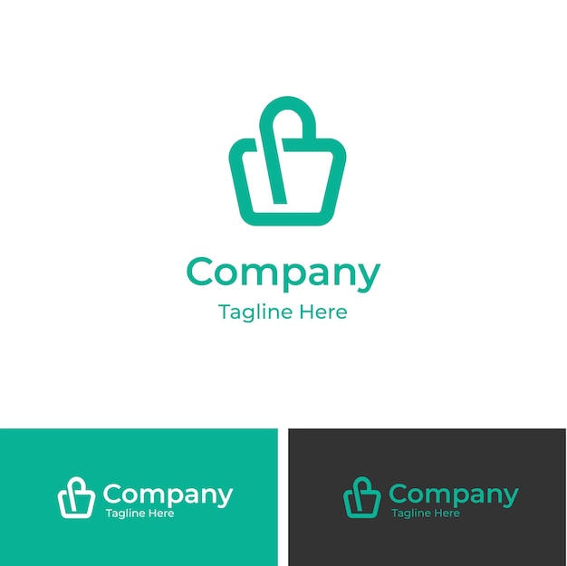 Logotipo de la tienda de letras P