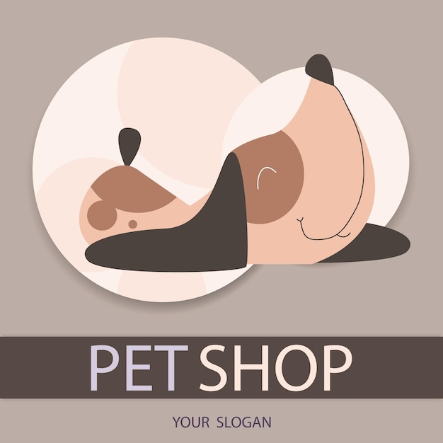 Vector logotipo de la tienda de mascotas para perros