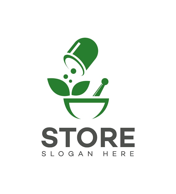 El logotipo de la tienda médica