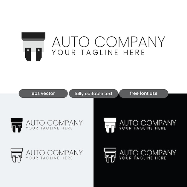 Logotipo de la tienda de piezas de automóviles