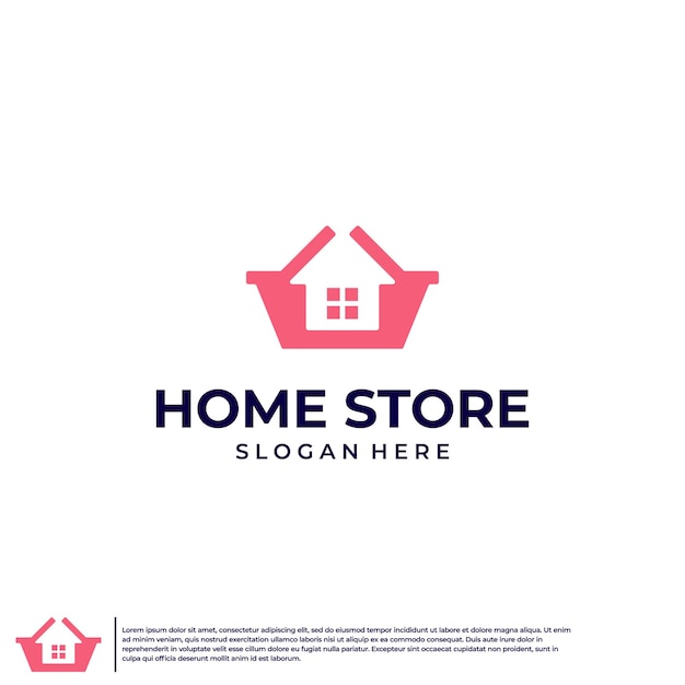 logotipo de la tienda principal tienda en línea plantilla de diseño vectorial de propiedad