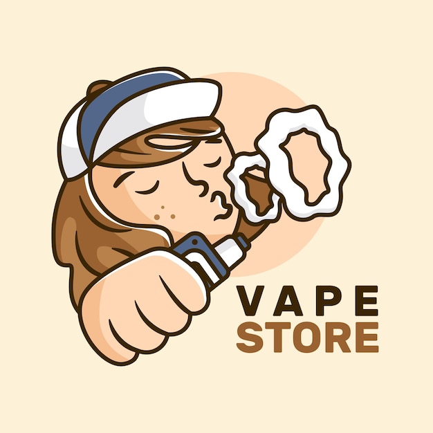 Logotipo de la tienda Vape dibujado a mano