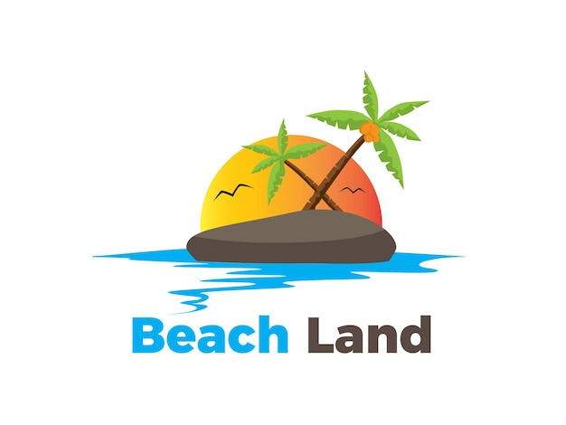 Logotipo de tierra de playa