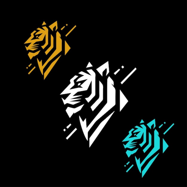 Vector el logotipo del tigre bengalí real