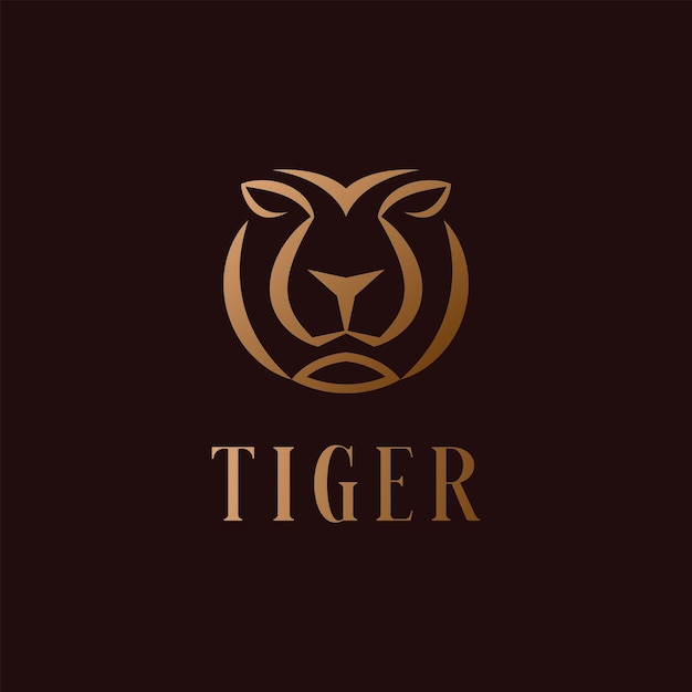 Logotipo de tigre minimalista moderno
