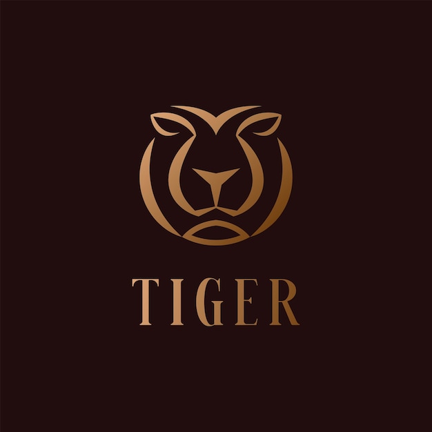 Vector logotipo de tigre minimalista moderno